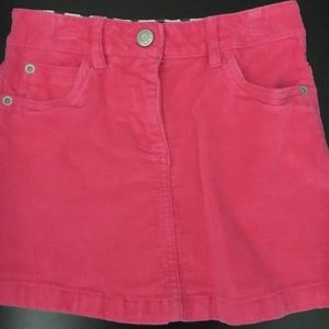 Min Boden girls pink corduroy skirt